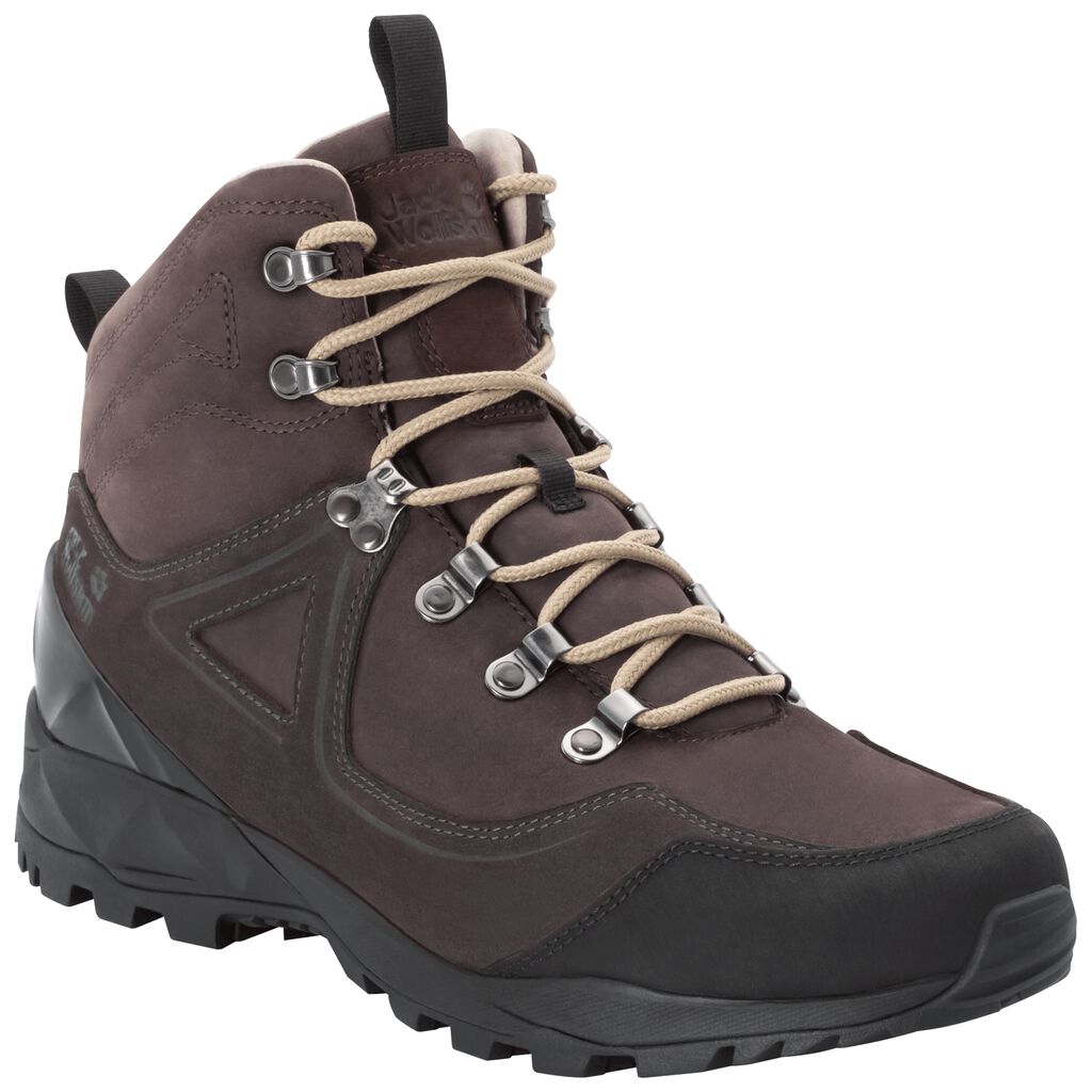 Jack Wolfskin CASCADE HIKE XTL MID Férfi Túracipő Sötét Barna/Fekete - HYKZWX-052